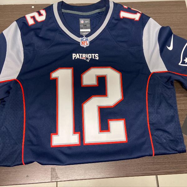 camisa nike nfl england patriots tom brady tamanho m