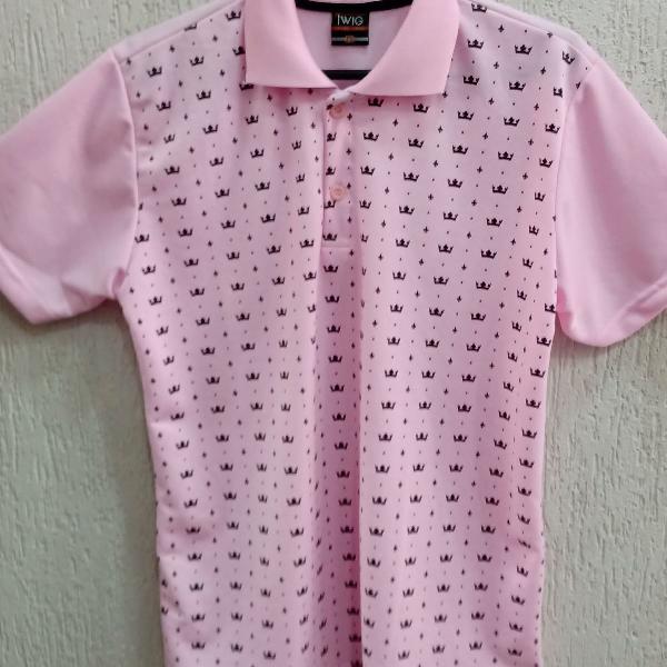 camisa polo twing rosa