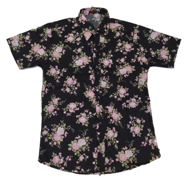 camisa social floral estampada masculina