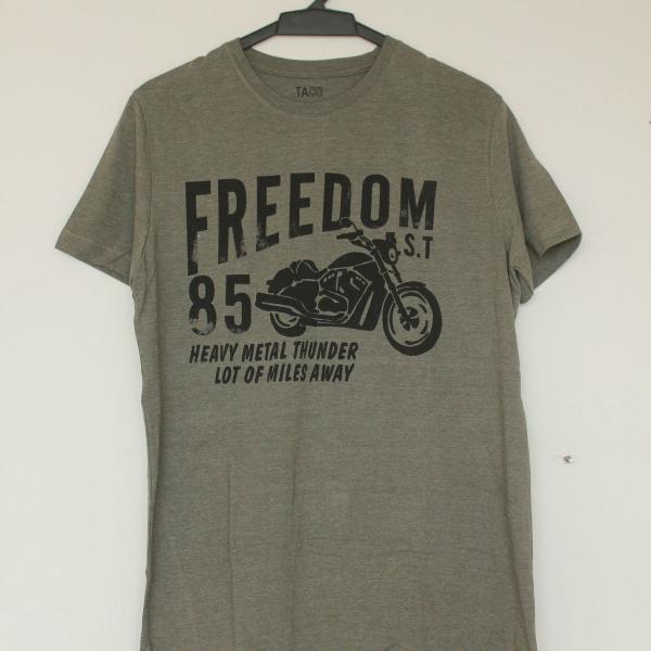 camiseta masculina estampa de moto