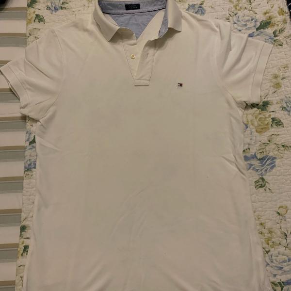 camiseta polo tommy hilfiger branca