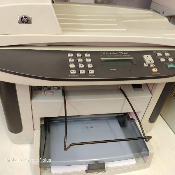impressora hp laserjet m1522n multifuncional com toner usada