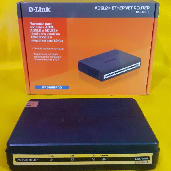 modem roteador marca d-link DSL 500B