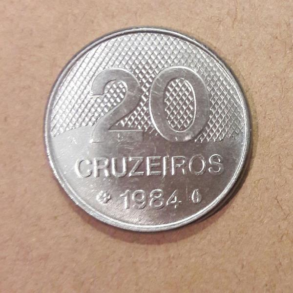 moeda rara 20 CRUZEIROS- 1984.