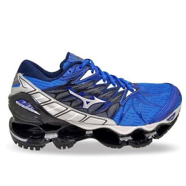 tênis mizuno wave prophecy 7 masculino azul e cinza