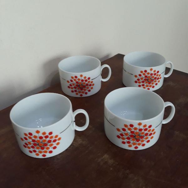 4 xícaras de chá porcelana renner