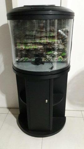 Aquario meia lua preto em laca