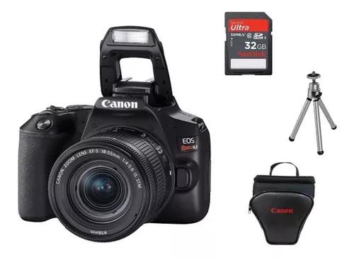 Canon Eos Rebel Sl3 Dslr+lente 18-55stm+32gb+bolsa+tripé