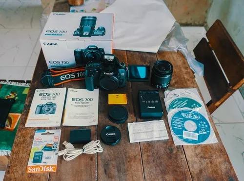 Câmera Canon Eos 70d + Lente 18-55mm+ Cartão Frete