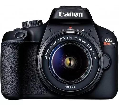 Câmera Canon Eos Rebel T100 Lente Ef-s 18-55mm F/3.5-5.6