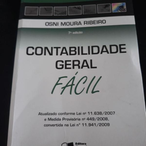 Livro Contabilidade Geral Fácil - Osni Moura Ribeiro