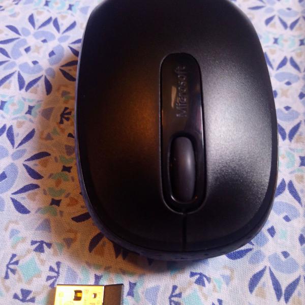 Mouse sem fio Microsoft preto USB