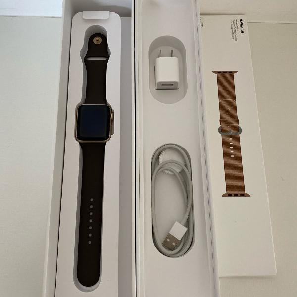 apple watch serie 2 - dourado 42 mm