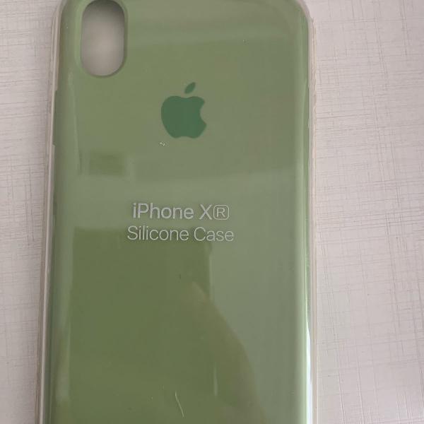 capinha apple silicone verde musgo iphone xr
