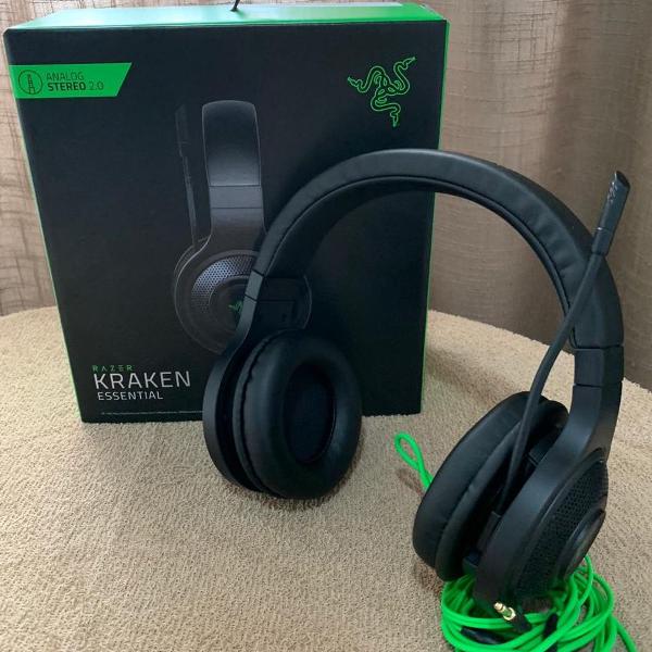 fone razer kraken essential headset preto