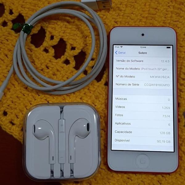 ipod touch 128gb 6a geração red