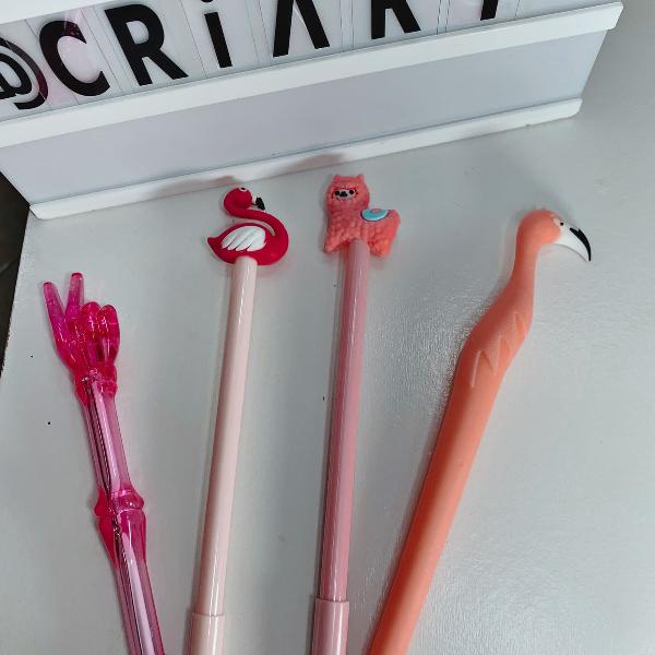 kit pink 4 canetas