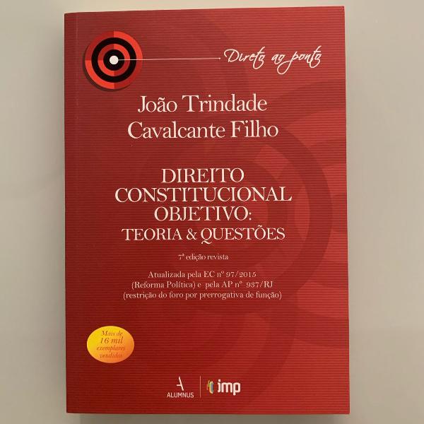 livro direito constitucional objetivo - teoria e questões -
