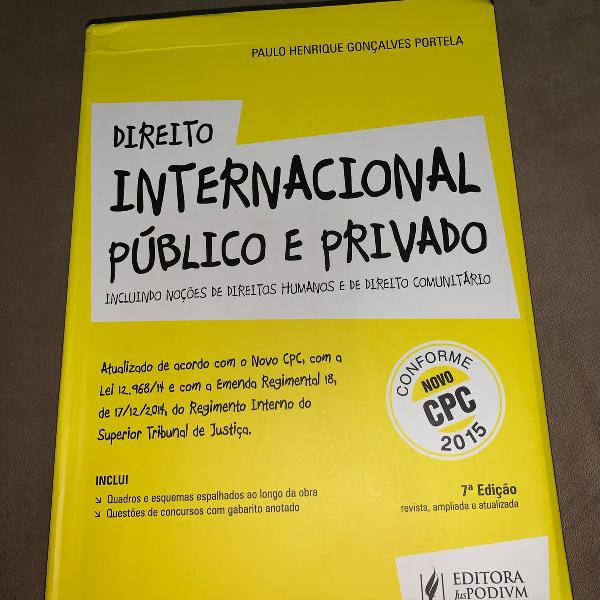 livro direito internacional público e privado, paulo