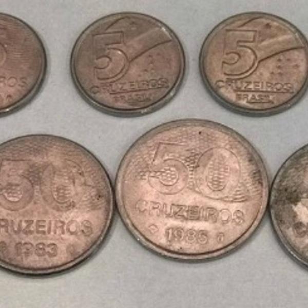 moedas antigas cruzeiro 1979 á 1993 para colecionador kit