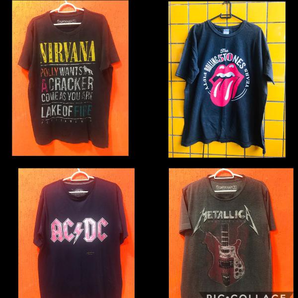 4 camisetas banda de rock