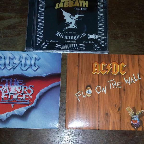 CDs hit, Metal 2 AC/DC e 1 Duplo de BLACK SABBATH