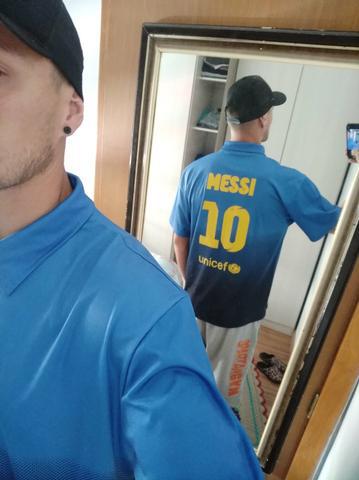 Camisa 10 do Barcelona Messi original,gola e zíper