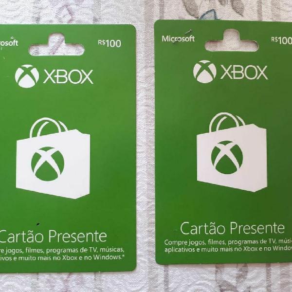 Cartões Presente Xbox