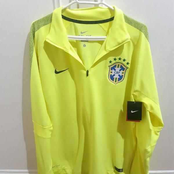 Casaco Nike Seleção Brasileira - Amarelo Neon. Nunca