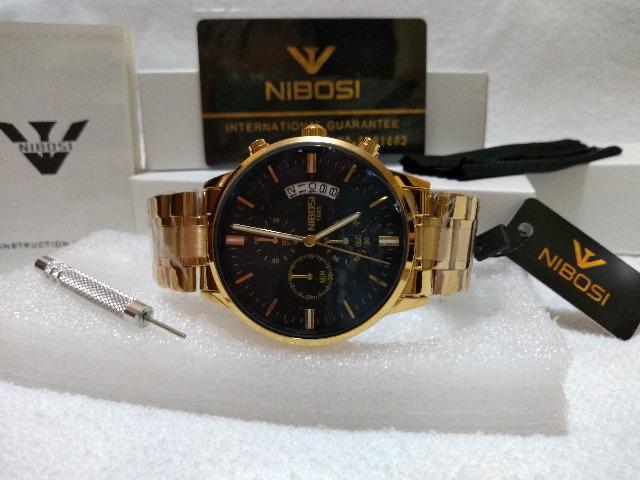 Relógio Nibosi 2309 Aço Inox Masculino Resistente à Água