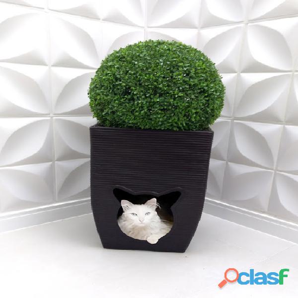 Vaso de planta com casa para pet 60x40