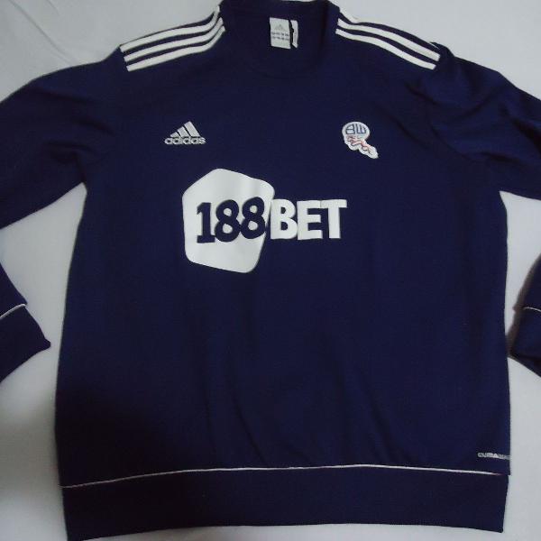 adidas - moletom do bolton wanderers - tam xxl - semi novo -