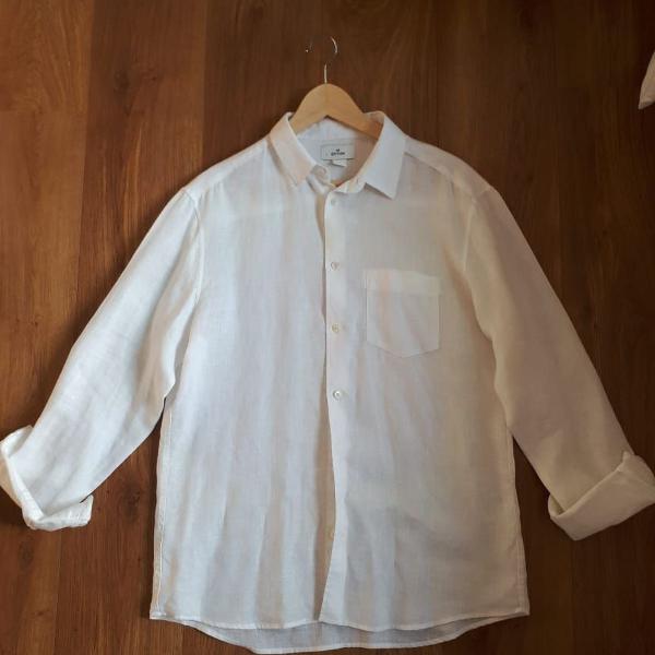 camisa h&amp;m branca