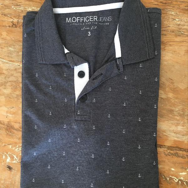 camisa polo m officer masculina