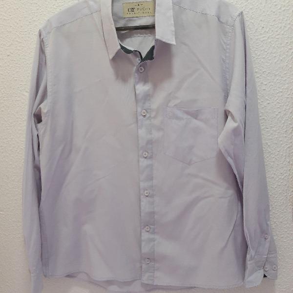 camisa social masculina lilás
