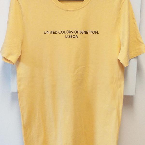 camiseta amarela benetton