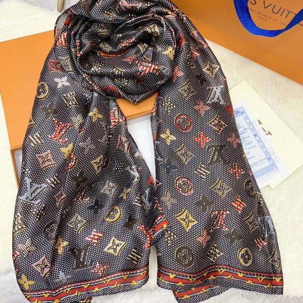 lenço echarpe de seda louis vuitton