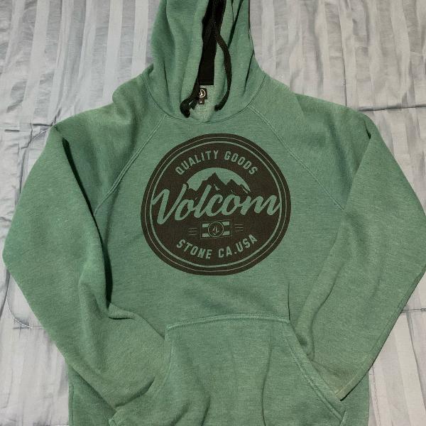 moletom volcom original - verde - tamanho p