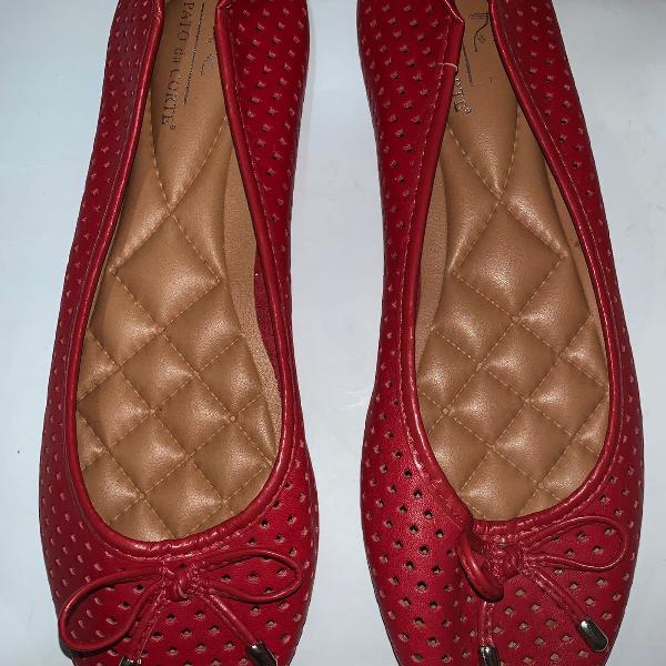 sapatilha vermelha sapato da corte 36 nova