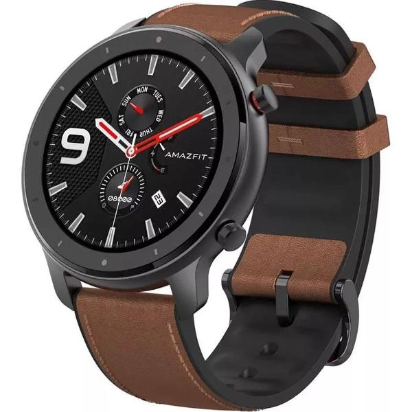 smartwatch gps amazfit gtr 47mm a1902 alloy + pulseira extra