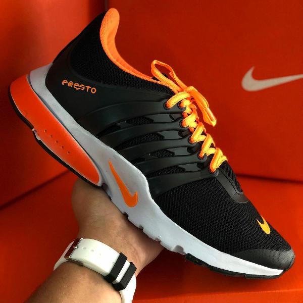 tênis Nike preston preto com laranja n40
