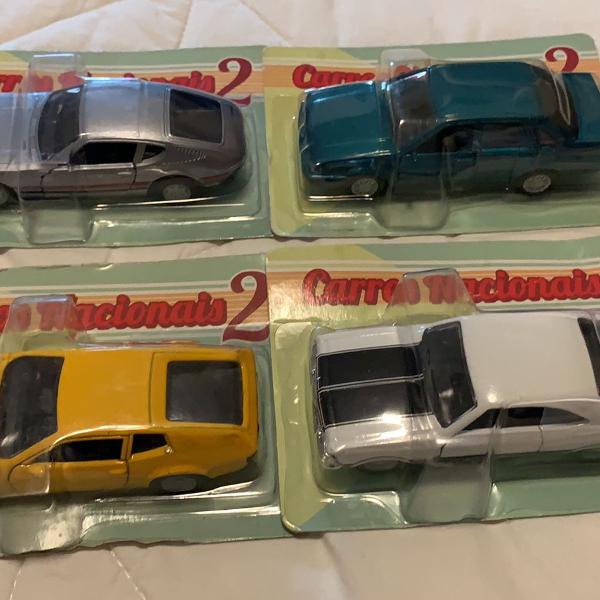 4 miniaturas lacradas - carros nacionais 2.