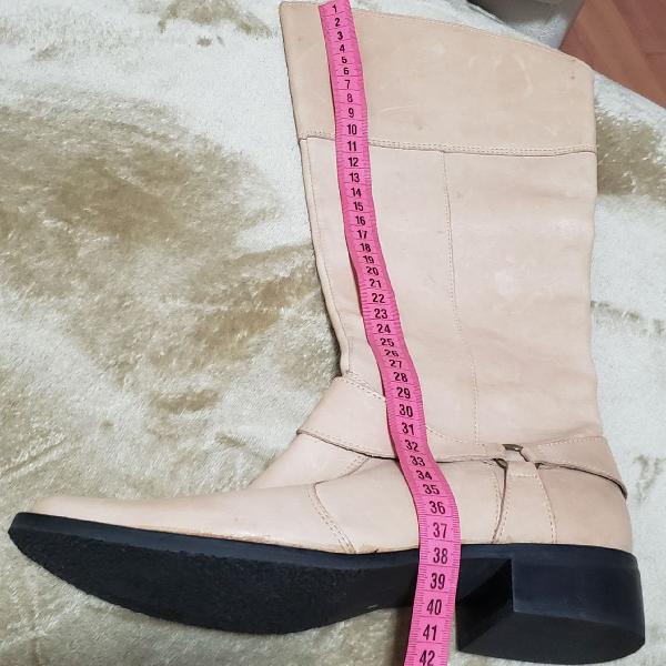 Bota de Couro Off White