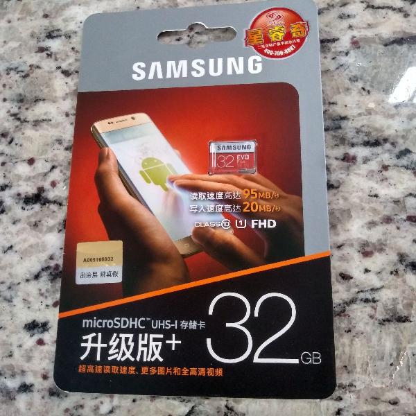 Cartão de memória 32Gb Classe 10 Samsung original