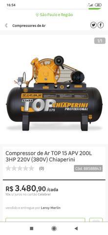 Compressor de Ar chiaperini TOP 15 APV 200L 3HP 220V