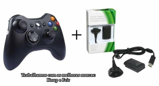 Controle sem fio para xbox 360 +bateria com carregador