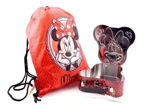 Lancheira Maleta Com Bolsinha Minnie Mouse Licenciada Disney