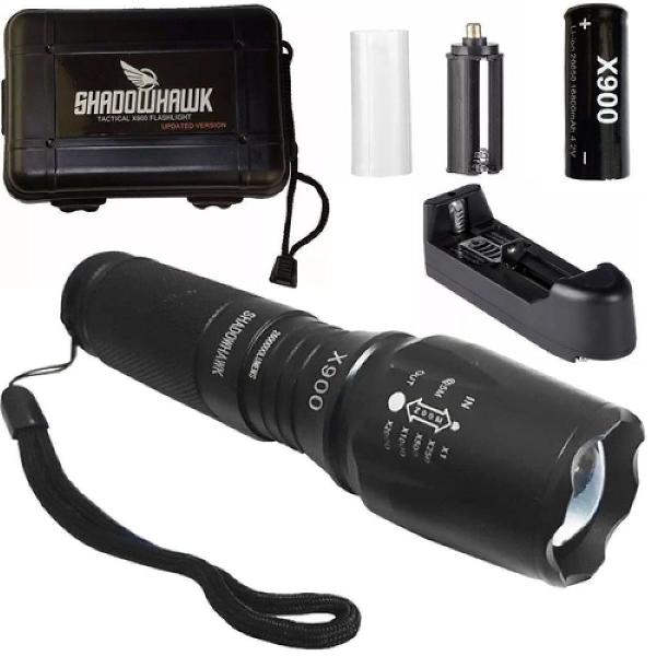 Lanterna top shadowhawk táctica led super forte bateria