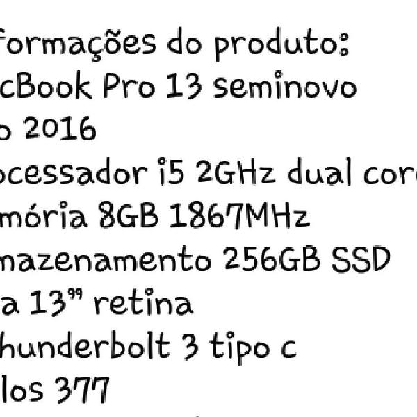 MacBook pro 13 novo sem uso todos o requisitos na 1 foto