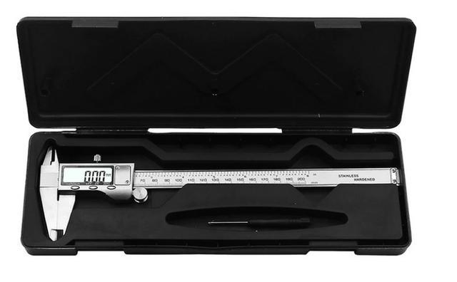 Paquímetro Digital Aço Inox 200mm Com Estojo Bateria E